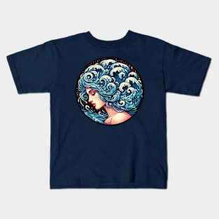 ZODIAC Aquarius - Astrological AQUARIUS - AQUARIUS - ZODIAC sign - Van Gogh style - 14 Kids T-Shirt